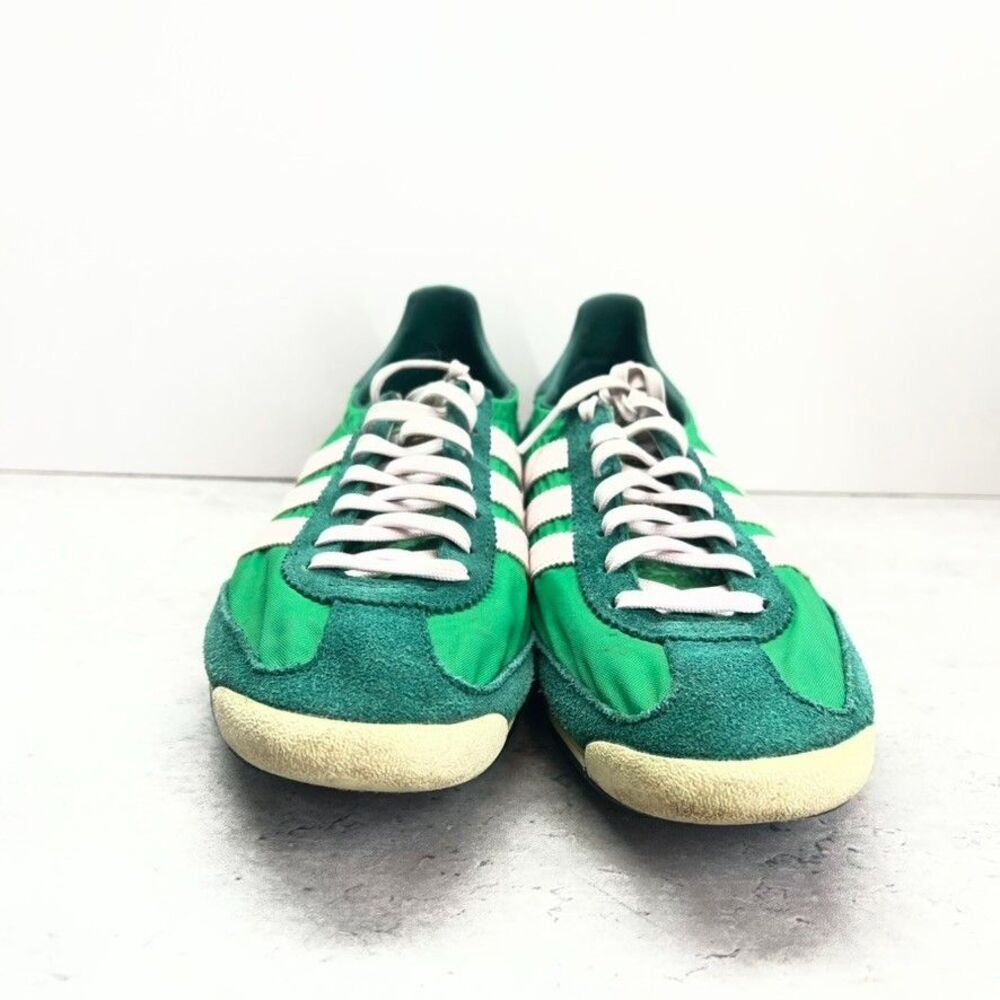 Adidas Originals SL 72 RS Green Lace-Up Running Sneaker Shoes Unisex Size 8.5